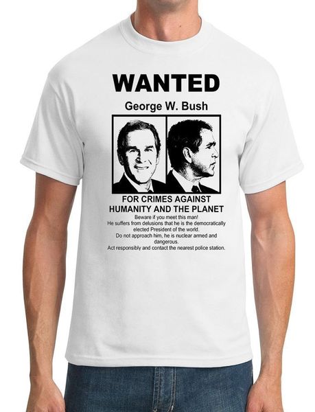 

новые футболки унисекс смешной tops tee джордж буш сша wanted - футболка мужская футболка спортивная с капюшоном толстовка толстовка