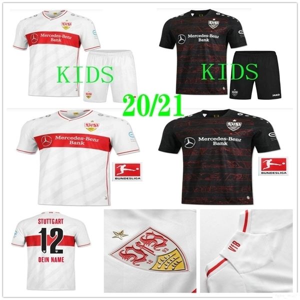 

2020 new vfb stuttgart soccer jerseys kalajdzic didavi wamangituka mario gomez manner kinder custom home away kids football shirts, Black;yellow