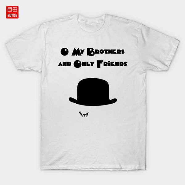 

men's t-shirts o my brothers and only friends t-shirt burgess anthony clockwork alex delarge mcdowell malcolm clockwork1, White;black