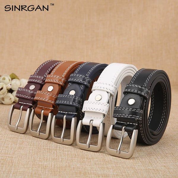 

belts sinrgan female pu leather for women jeans dress waist strap belt, Black;brown