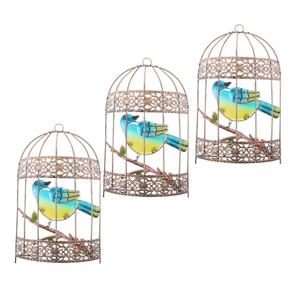 

3шт birdcage железного crafts птица гобелен статуя дом и сад декор