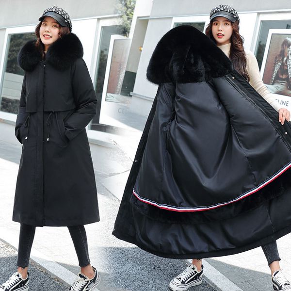 

2021 new women winter long model women's jacket coat warm fashion high-quality women coat brand new design xz06, Black