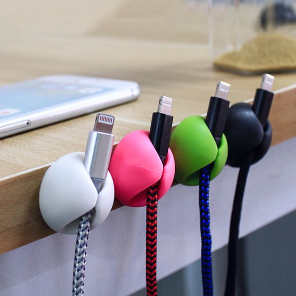 

multipurpose cable holder clip car desk deskwall round usb wire cord organizer retainer clamps collation management dhl