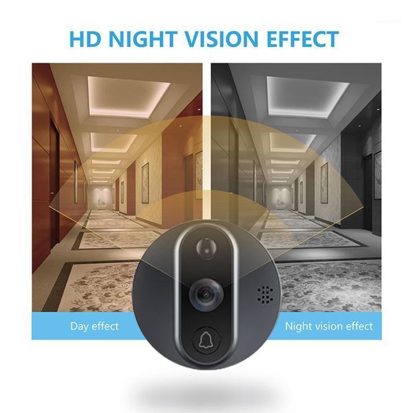 

hqcam tuya doorbell peephole door camera wifi doorbell video intercom 4.3" lcd motion detection video-eye viewer wireless ring1