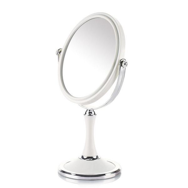 

настольное зеркало двойной 6-дюймовый большой макияж зеркало европейский 3x увеличительное двойное hd зум объектив белый розовый зеркал f wm