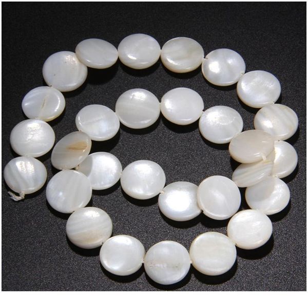 

natural 1m round white shell beads round flat loose freshwater mother of pearl shell beads for jewelry making accessor jllwgp, Black