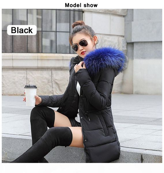 

winter jacket women new warm autumn fashion women coat thick hoody winter coat slim women parka warm womens down jacket, Black
