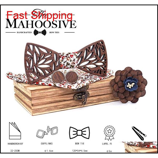 

paisley wooden bow tie handkerchief set men's plaid bowtie wood hollow carved cut out floral design and box fa qylvmb homes2007, Blue;white