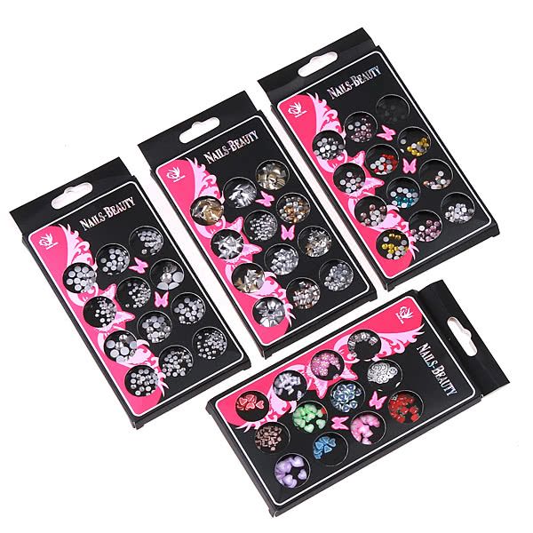 

nail flower star glitter stickers, Silver;gold