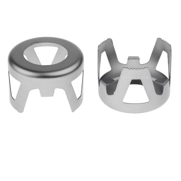 

2x alcohol stove stand outdoor camping spirit burner stove rack holder 61mm height gray