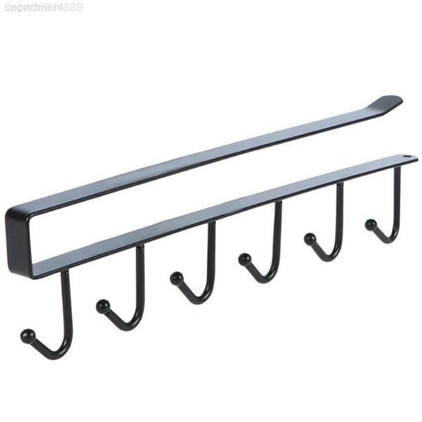 

wall hanging cupboard organizer shelf storage 6 hooks kitchen cup holder rack
