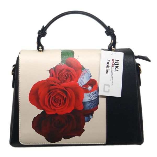 

2020 new brand woman's bag with appliques two-tone high quality