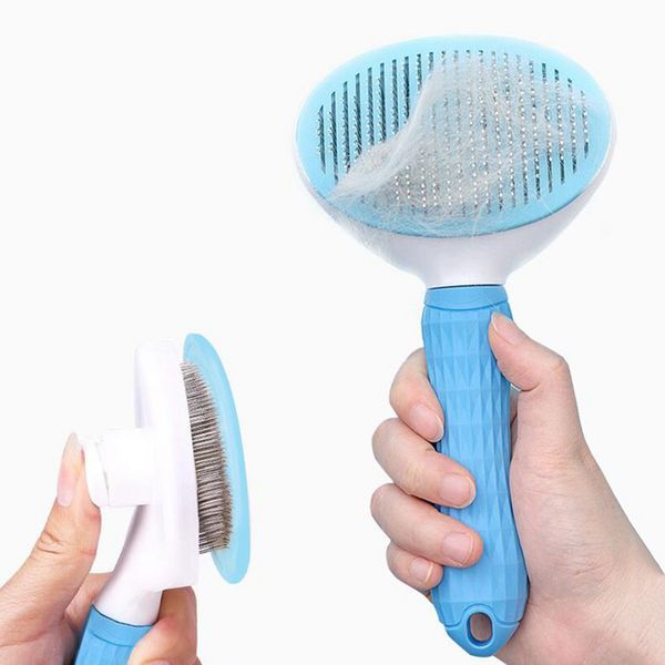 

cat dog pet neat slicker grooming brush comb professional with self cleaning button
