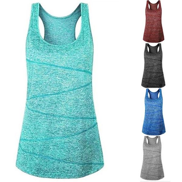 

2021 spring and summer breathable sports yoga quick-drying vest sleeveless fitness tank running t-shirt loose female, White;red