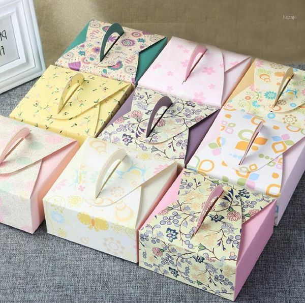 

gift wrap mooncake packaging box with handle cake cookie hand wholesale1