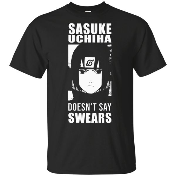 

alpharad sasuke sasuke uchiha - doesn't say swears t-shirt black-navy men-women plus size tee shirt sport hooded sweatshirt hoodie