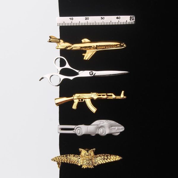 

tie clip for men classic meter tie pin copper tie bar quality enamel collar pin crystal business wmtjhg, Golden