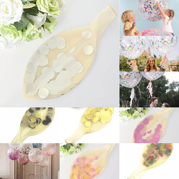 

inch round rose gold confetti balloons 36 babyshower champagne latex balloon wedding decoration party helium ballon 8 nn1o7