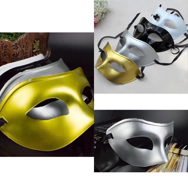 

nruhfancy dress venetian masquerade men's masks plastic half face mask optional multi-color (black, white, gold, silver)9knp