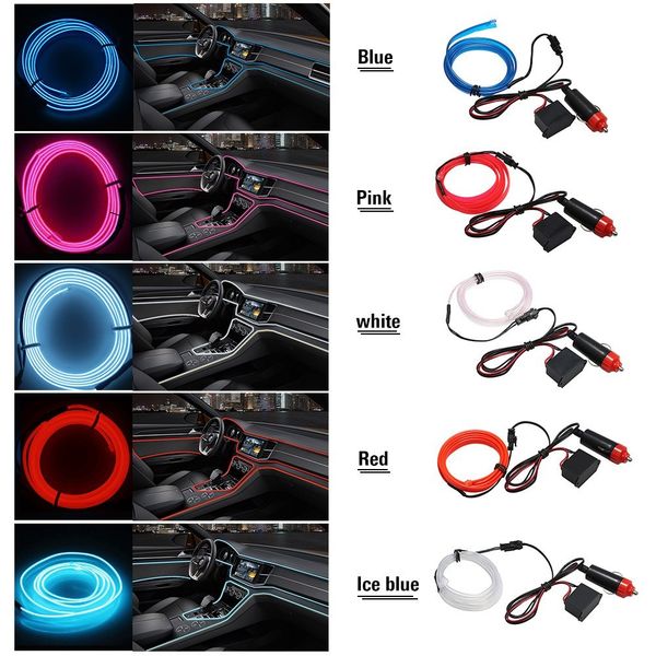 

el car cold light line car led line girly car accessories interior 1 meters