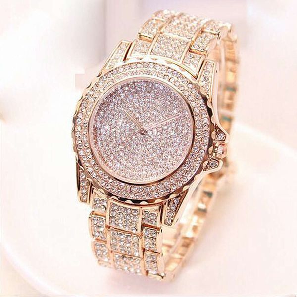 

watch diamond all with star women's fashion diamond alloy steel band watch korean fashion quartz watch, Slivery;brown