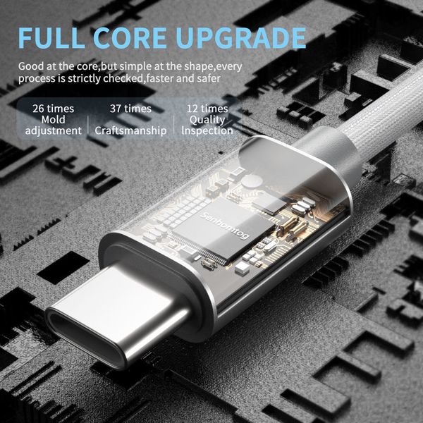 

type senhomtog c samsung s10 s9 3a fast usb charging type-c charger data cable for redmi note 8 pro usb-c line