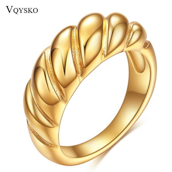 

women weaving twisted gold color wedding rings stainless steel anillos joyas de mujer jewelry wholesale drop shipping, Slivery;golden