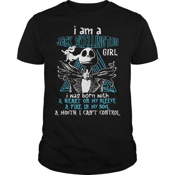 

i am a jack skellington girl shirt size s to 3xl printed t shirt t shirt new style brand style short sleeve sport hooded sweatshirt hoodie
