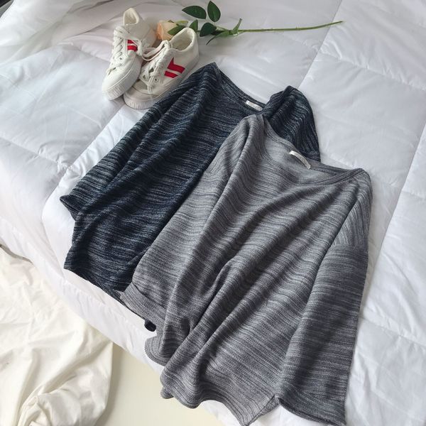 

qja9s autumn l new round neck t-shirt pullover pullovercoat pulloverkorean 2020 irregular pullover bottomed shirt sports casual breathable v, White