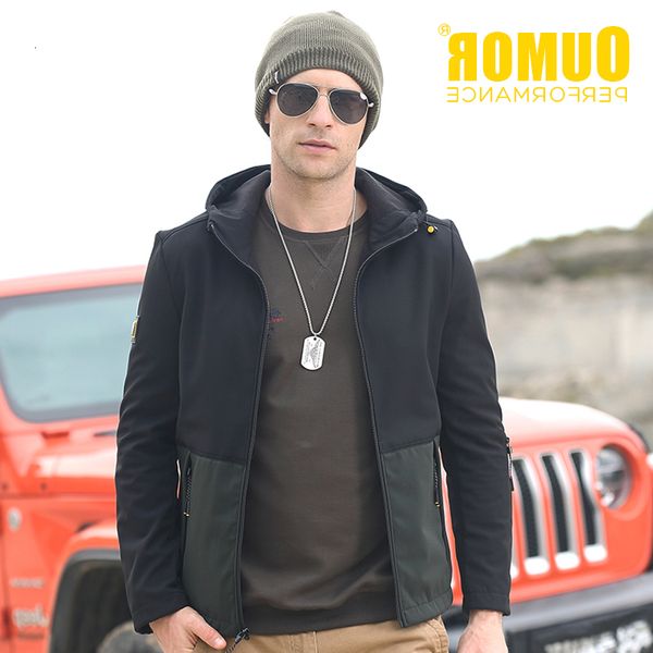 

oumor autumn tactical fleece men solid military army jacket coat loose thick casual warm jackets outwear plus size 4xl
