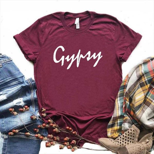 

gypsy print women tshirt cotton casual funny t shirt gift for lady yong girl tee drop ship s 946, White