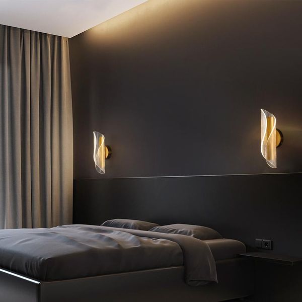 

wall lamp modern led lights for living room bedroom bedside foyer entrance corridor gold sconce