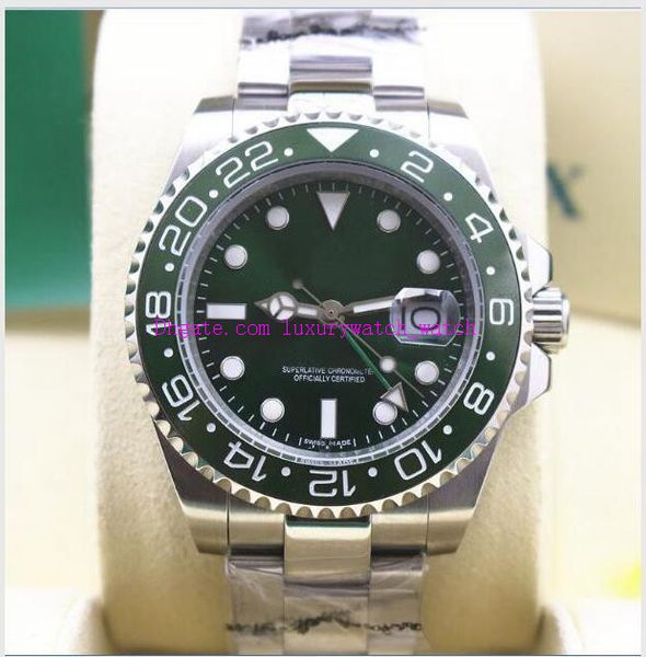 

original box luxury watches 40mm 116710 116713 116718 silver stainless steel bracelet ceramic bezel automatic mechanical men's wristwat, Slivery;brown