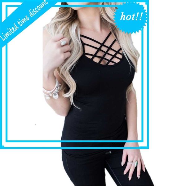 

chsdcsi summer cat bandage tank camis cross white women black cropped tanks