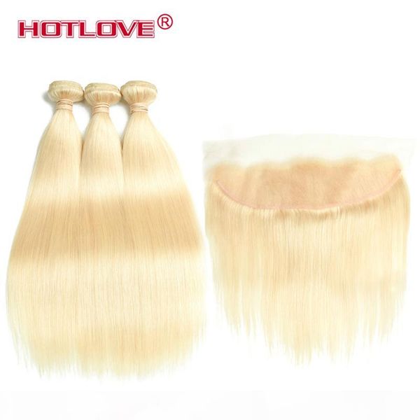 

ove brazilian straight hair 3 bundles with 13*4 lace frontal with baby hair natural headline lace frontal, Black