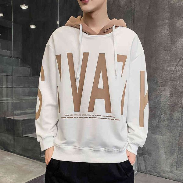 

sweater hoodies 2021 men's fashion brand ins spring and autumn trend loose student coat upper garment, Black