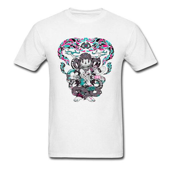 

trendy chaos cartoon skull print short sleeve white hip hop hippie custom unfading clothing sport hooded sweatshirt hoodie men t shirt