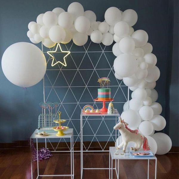 

108pcs White Latex Balloon Garland Arch Kit Balloons Wedding Birthday Baby Shower Party Decoration Supplies Ballons