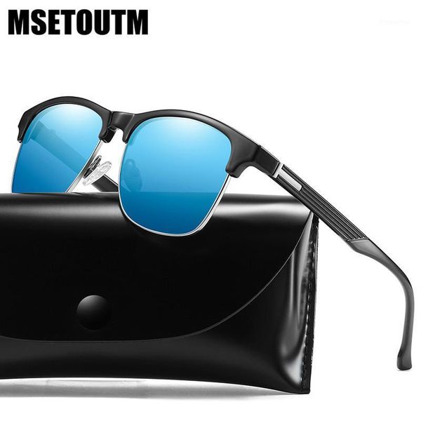 

msetoutm 2020 polarized sunglasses uv400 classic retro brand designer vintage sunglasses polarized sun glasses 2020601, White;black