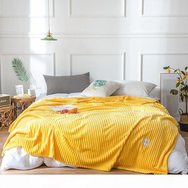 

blankets for beds solid yellow gray coffee blue color soft warm 300gsm flannel blanket on the bed smooth velvet throw blankets