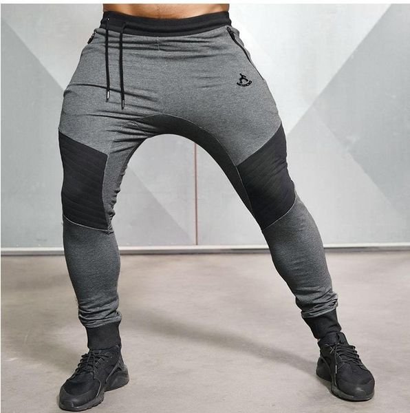 

men's pants autumn and winter sports casual trousers cotton european size slim squat stretch fitness s-2xl, Black