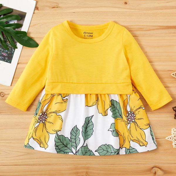 

baby girl floral dress 1023, Red;yellow