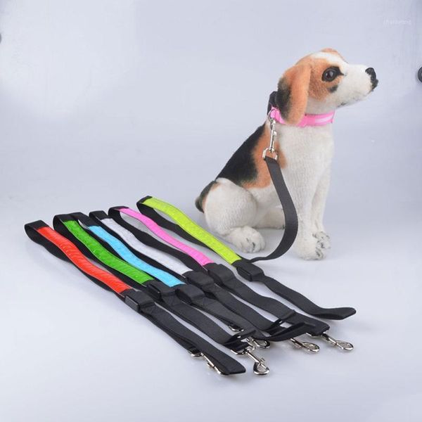 

durable lattice led luminate pet dog products leashes traction rope1