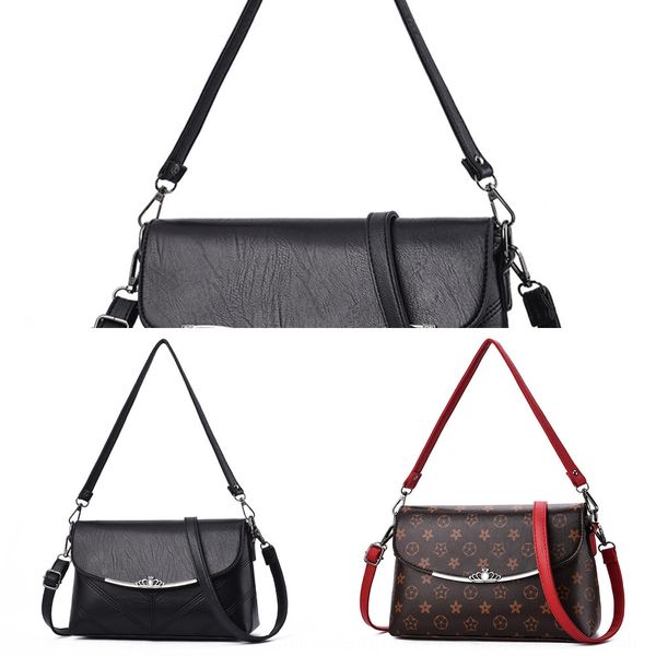 

2019 новых мягкая кожа элегантного кроссбоди небольшой корейского стиля сумка крышка плечо мешок женщин среднего возраста плечо малой матери