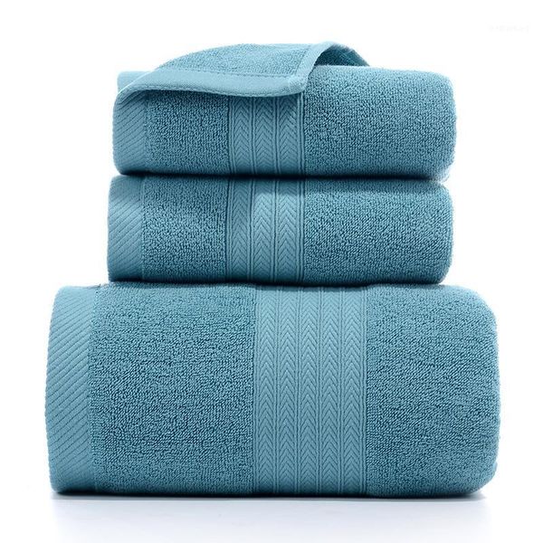 Toalha 3pcs/toalhas de praia de algodão espessada Toalha de banho