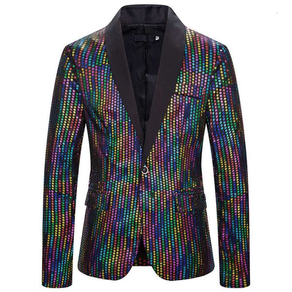 

suit nightclub men's sequin performance dress host master of ceremonies studio coat trend, White;black