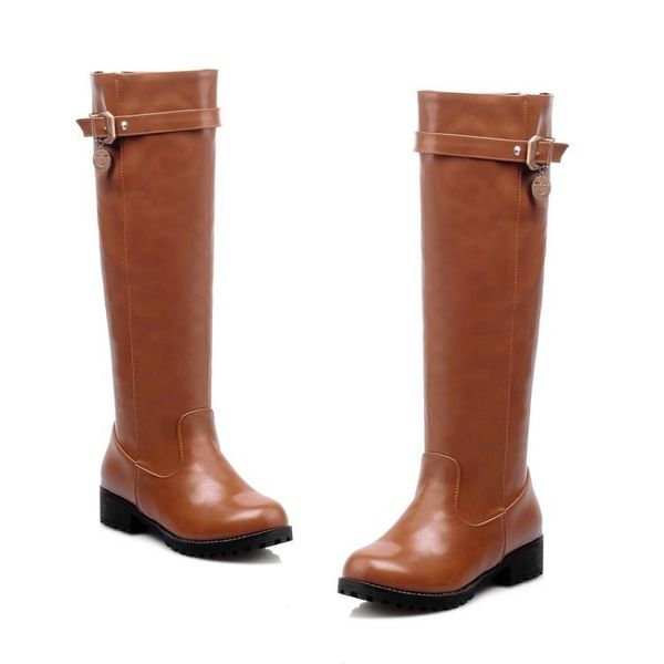 

boots big size simple medium women woman winter shoes botas, Black