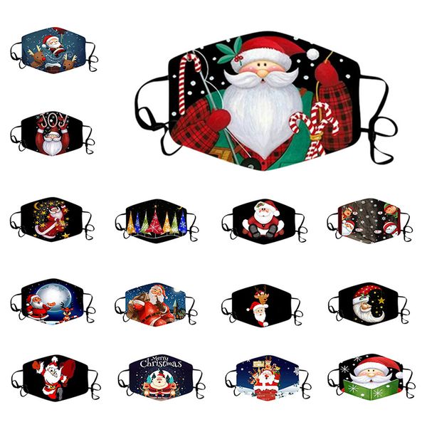 

merry christmas face mask santa claus gift snowflake print cartoon designer face mask breathable dustproof pm2.5 facemask
