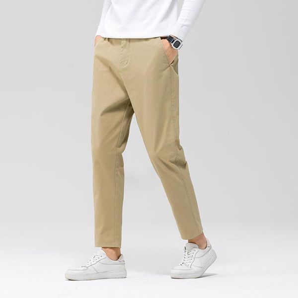 

men's pants 2021 spring casual khmer stretch japanese harem loose small straight sports, Black