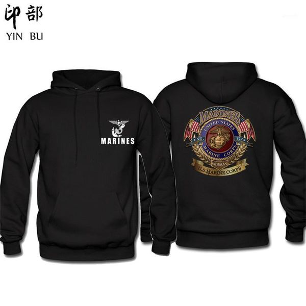 

cotton hoodie us marines design marine corps streetwear fashion mens clothing hoodies us marines harajuku sweatshirt plus size1, Black